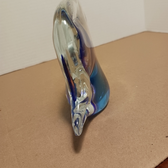 Murano Glass Vintage Hand blown Fish. Ground bottom 8" paperweight - Picture 4 of 6